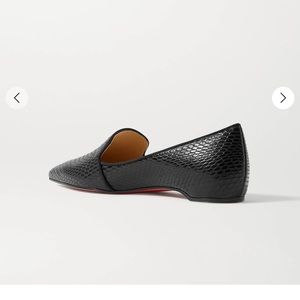 Louboutin Kashasha black lizard-effect leather loafers *New in Box* Size 41.5